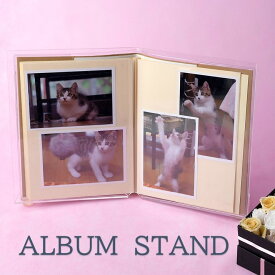 【送料無料】 アルバムスタンド 透明 フォトスタンドアルバム アクリル板 3mm厚 アクリル 小物 ディスプレイスタンド クリア スタンド アルバム フォトアルバム ディスプレイ用品 記念日 写真 飾る 卓上 インテリア プレゼント インテリア雑貨 写真立て 贈り物