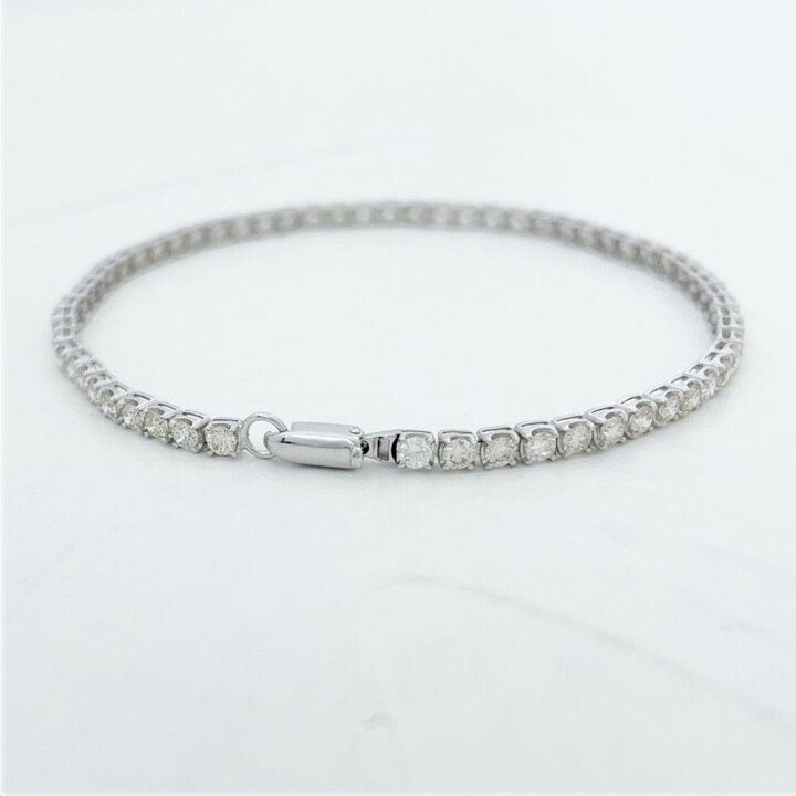 楽天市場】Deliciae テニスブレスレット ダイヤモンド【2.50ct】K18WG 