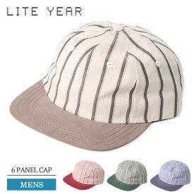 ライトイヤー 6パネル キャップ LITE YEAR 6 PANEL CAP メンズ レディース 帽子 ベースボールキャップ ストライプ ストラップバック 無地 ブランド 日除け帽子 調整可能 春 夏 秋 冬 紳士帽子 シンプル 日焼け対策 日よけ