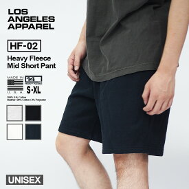 ロサンゼルスアパレル スウェット LOS ANGELES APPAREL HF-02 14oz Heavy Fleece Mid Short Pant メンズ レディース ユニセックス スウェット ショートパンツ ハーフパンツ 短パン 半ズボン ブランド 14オンス ショーツ 春 夏 秋 ロスアパ 部屋着