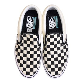 VANS バンズ ヴァンズ VN0A3WMDVO4 ComfyCush Slip-On コンフィクッシュ スリッポン レディース 靴 シューズ くつ ランニング キャンバス スエード 通勤 通学 カジュアル 運動靴 Classic Checkerboard True White ホワイト ブラック