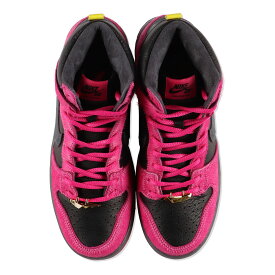 ナイキエスビー x ラン・ザ・ジュエルズ DX4356-600 NIKE SB DUNK HIGH QS メンズ スニーカー 靴 シューズ スケーターシューズ スケートシューズ ランニングシューズ 紳士靴 運動靴 スケートボード ストリート スポーツ ピンク ブラック Active Pink and Black