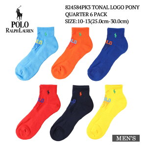 POLO RALPH LAUREN �|�� �����t���[���� 824584PK3 TONAL LOGO PONY QUARTER 6 PACK �����Y �C�� 6���Z�b�g ���[�J�b�g �\�b�N�X �J�W���A���\�b�N�X �r�W�l�X�\�b�N�X �|�j�[ �u�����h �v���[���g �v�`�M�t�g 