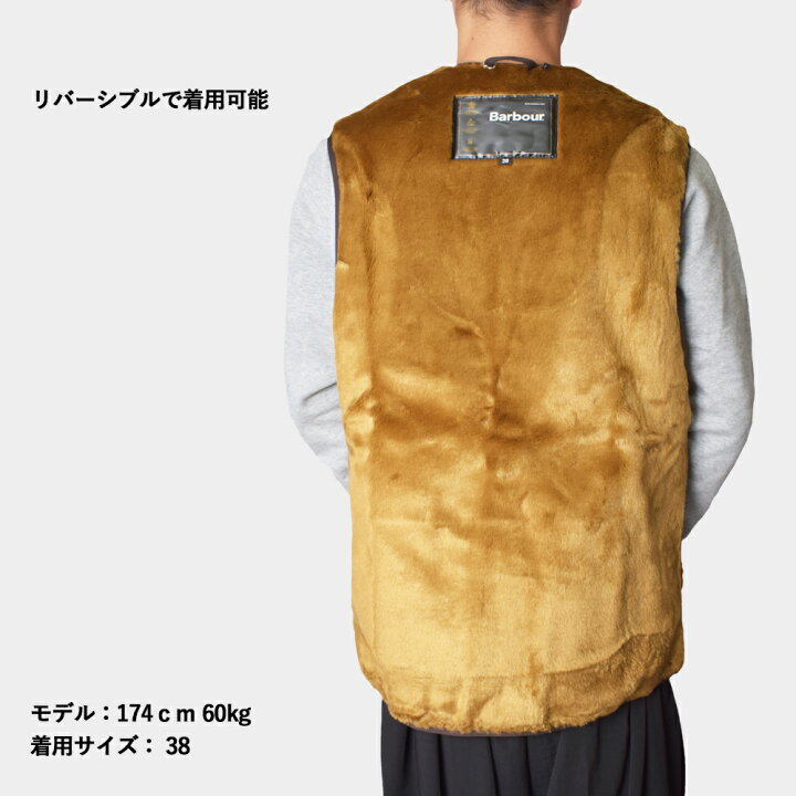 楽天市場】BARBOUR バブアー MLI0004BR31 Warm Pile Waistcoat Zip-In 