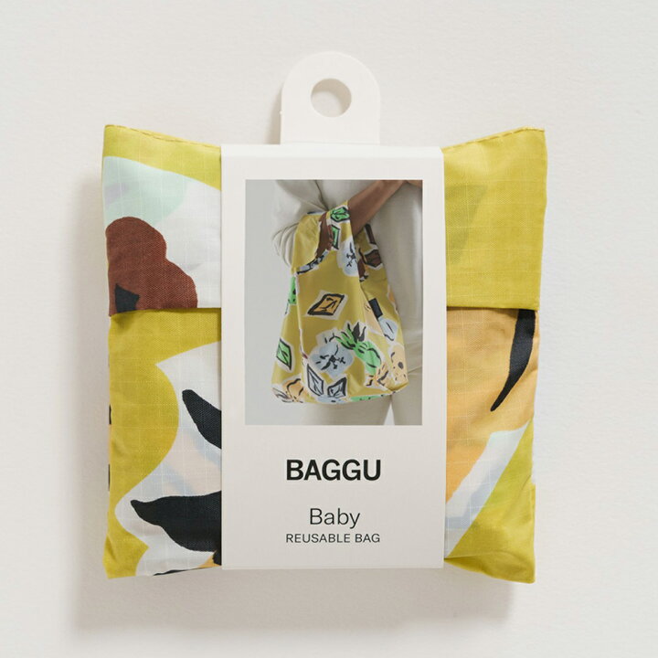 楽天市場 メール便 エコバッグ Baggu Baby ベビー バグー バッグ バグゥ Paper Floral レディース トートバッグ 折りたたみ ナイロンバッグ ショッピングバッグ イエロー フラワー 花柄 デリシャス Usa直輸入 セレクト