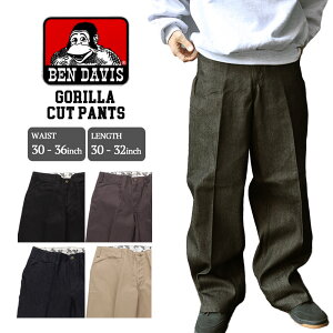 BEN DAVIS GORILLA CUT �x���f�C�r�X �S�����J�b�g ���[�N�p���c �ɑ��X�g���[�g �����Y �u���b�N �J�[�L �`���R�[�� �u���b�N�f�j�� �C���f�B�S�f�j�� ���S ��� �`�m�p�� ��ƒ� �J�W���A��
