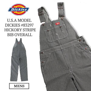 DICKIES Hickory Stripe Bib Overalls �f�B�b�L�[�Y �r�u �I�[�o�[�I�[�� �q�b�R���[ �X�g���C�v �Ȃ� USA���f�� 83297