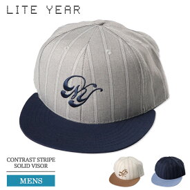 ライトイヤー LITE YEAR キャップ メンズ 帽子 CONTRAST STRIPE SOLID VISOR ベースボールキャップ ストライプ スナップバック 日除け帽子 日焼け対策 シンプル 調整可能 春 夏 秋 冬 日よけ 紳士帽子