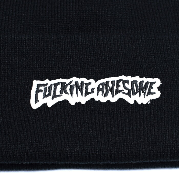 楽天市場 メール便 Fucking Awesome ファッキンオーサム Little Stamp Cuff Beanie メンズ レディース ビーニー ニット帽 帽子 スケートボード ストリート スケボー Black ブラック デリシャス Usa直輸入 セレクト