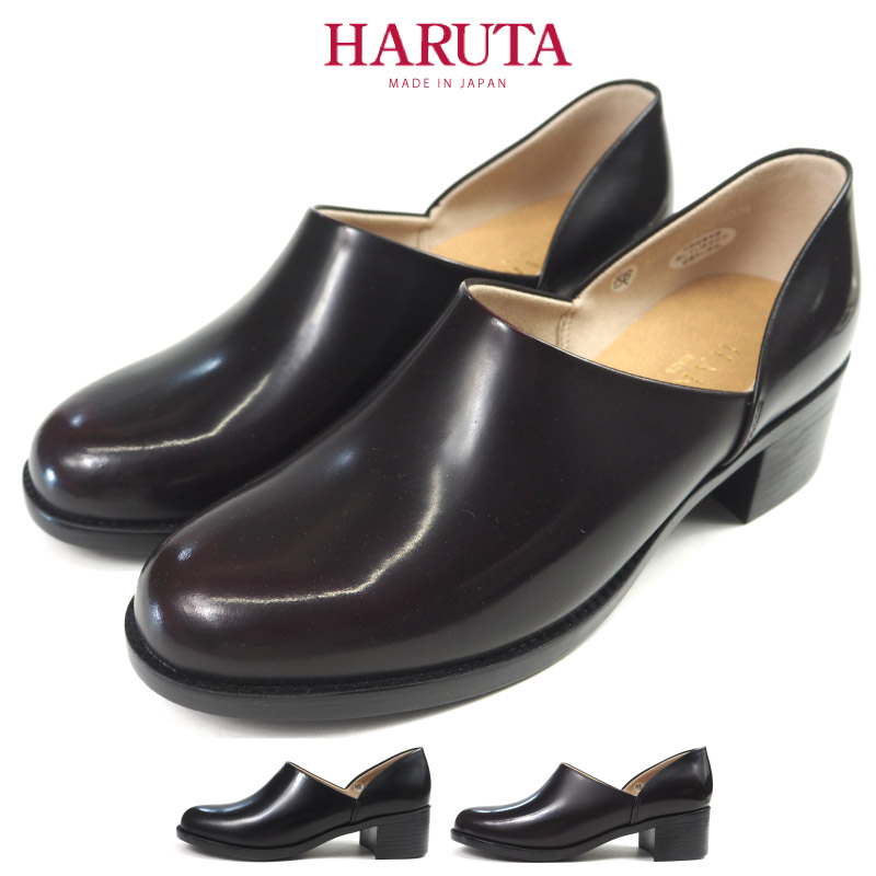 ハルタ HARUTA ヒールアップスポックシューズ 476 レディース ガラスレザー 4.5cmヒール 日本製 本革 レザーシューズ スポックシューズ  | シューズベース