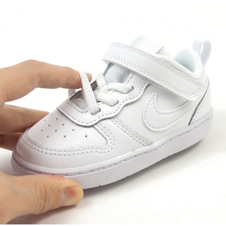 楽天市場 ナイキ Nike ファーストシューズ Nike Court Borough Low 2 Tdv ナイキ コート バーロウ Low 2 Tdv Bq5453 100 キッズ ベビー スニーカー 白スニーカー ベビーシューズ ベルクロ 面ファスナー カジュアル シンプル レザー シューズベース