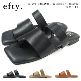 【全品ポイント5倍】エフティ efty. サンダル ET293 12152930/12152931/12152932 レディース フラットシューズ トングサンダル 軽量 軽い ぺたんこ」