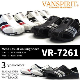 【全品ポイントUP 1日はワンダフルデー】VANSPIRIT ヴァンスピリット スニーカー メンズ 全3色 VR-7261 コンフォート クロッグ ウォーキング ムレ防止 軽量 2WAY