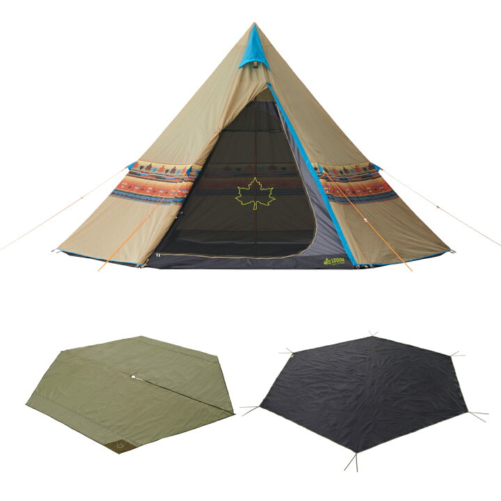 楽天市場】ロゴス LOGOS ティピー型テント 3点セット Tepee ナバホ400 