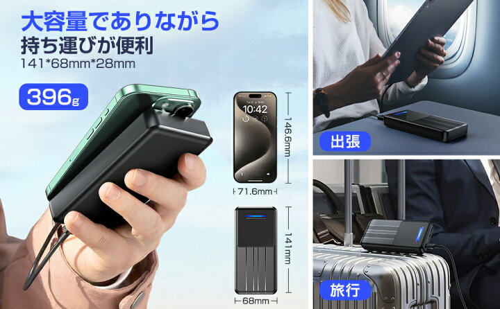 楽天市場】＼86%OFF！スーパーSALE／ モバイルバッテリー 40800mAh 大  