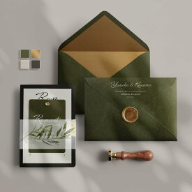 招待状セット Wedding Invitation Set 【design-Olive】