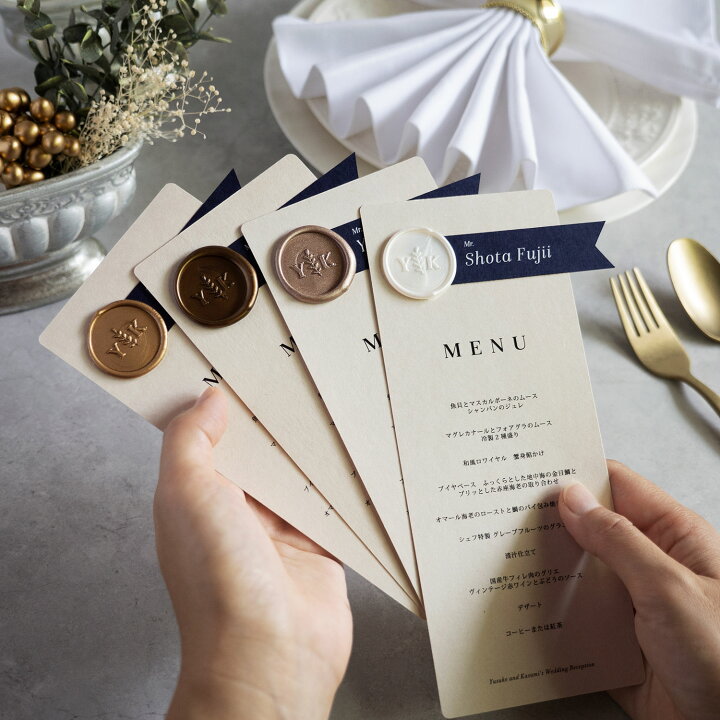 楽天市場】メニュー表+席札・Wedding Deep Menu 【design-ISA】【20名 