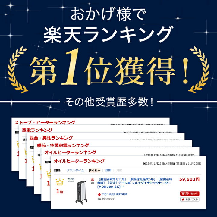 楽天市場】【製品保証最大5年】【公式】デロンギ マルチダイナミック 