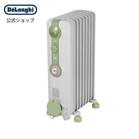 【訳アリ品】【メーカー保証期間2年未満】デロンギ オイルヒーター ホワイト×グリーン [JR0812-GR] | delonghi 公式 8-10畳 8畳 オイル ヒータ ヒーター 電気ヒーター キャスター付 タイマー付き 電気 暖房器具 赤ちゃん 安全寝室 脱衣所 暖房 暖房器 在宅勤務　テレワーク