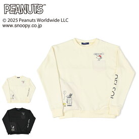 【2025春夏新作】7882 DELSOLxPEANUTS　スヌーピーコラボ　裏毛 トレーナー ポケット付き レディース ゴルフウェア デルソル ゴルフ M L LL 3L 大きいサイズ トップス 春 夏 春夏 スヌーピートップス ゆったり 女子 ホワイト ブラック