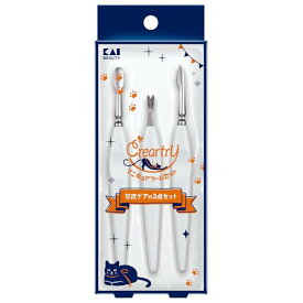 貝印 クレアートリー マニキュアツールセット 甘皮ケア 3点セット 甘皮押し 甘皮切り 甘皮リッパー HC4011 送料無料