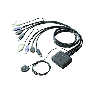 �G���R�� KVM�X�C�b�` hdmi usb �ؑ֊� �X�s�[�J�[ �茳�X�C�b�` 2�� KVM-HDHDU2 ��������