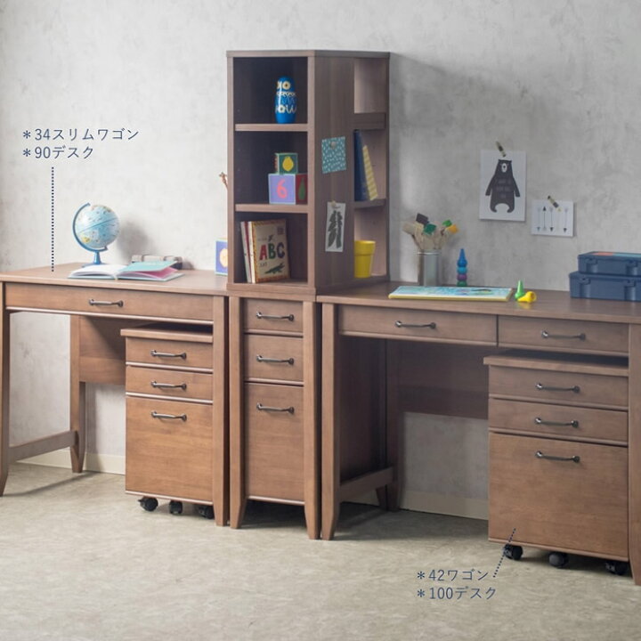 楽天市場】デスクワゴン サイドワゴン デスクチェスト 幅42cm 完成品 