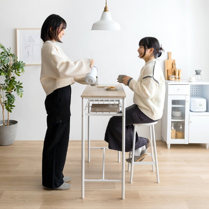 楽天市場】3点セット カウンターテーブル スツール2脚セット ハイ 
