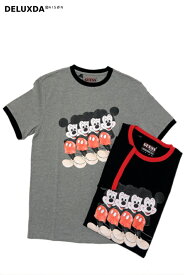 【GUESS×DISNEY】MICKEY&FRIENDS Tシャツ ゲス× ディズニー (ミッキー&フレンズ)【 Exclusive Item】リンガーT ML2K7782DE BLACK GREY ブラック グレー