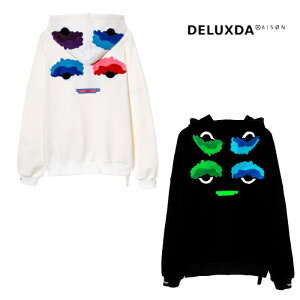 �yMWM / �G���_�u�����[�G���z�yMOD WAVE MOVEMENT / ���b�h�E�F�C�u���[�u�����g�zMWM HOODIE WITH 4EYES �X�F�b�g �t�[�f�B�[ �j�����p BLACK WHITE