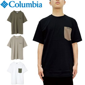 COLUMBIA コロンビア XE1769 YONGE STREET SHORT SLEEVE CREW TEE ヤング ストリート ショートスリーブ クルー ポケット Tシャツ UPF25 半袖 UVカット 速乾 アウトドア キャンプ メンズ ユニセックス 4カラー 国内正規 2024SS