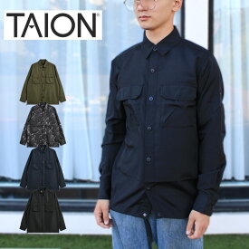 20%OFF TAION タイオン TAION-109SHNDML-2 NON DOWN MILITARY L/S SHIRT ノンダウン ミリタリー ロングスリーブ シャツ 通勤 スポーツ アウトドア キャンプ ストリート ユニセックス メンズ レディース サステナブル 4カラー 国内正規 2025SS
