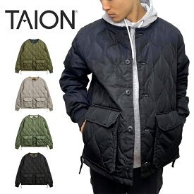 【在庫限り】30%OFF TAION タイオン TAION-104PML-1 MILITARY OVER CARDIGAN ミリタリー オーバー カーディガン ジャケット インナーダウン 800FP 羽毛 通勤 アウトドア キャンプ ストリート アウター 保温 防寒 防風 定番 メンズ レディース ユニセックス 国内正規 2024AW