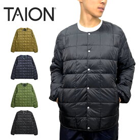 【在庫限り】30%OFF TAION タイオン TAION-104 BASIC CREW NECK BUTTON INNER DOWN JACKET ベーシック クルーネック ボタン インナーダウン ジャケット 800FP 羽毛 通勤 アウトドア キャンプ アウター 保温 防寒 防風 メンズ レディース ユニセックス 国内正規 24AW