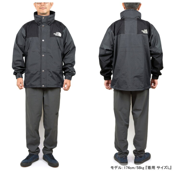 レア☆ノースフェイス マウンテンレインテックス GORE-TEX 緑/黒 XXL 