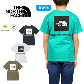 THE NORTH FACE ザ ノースフェイス NTJ32333 S/S BACK SQUARE LOGO TEE ショートスリーブ バック スクエアロゴ ティー キッズ Tシャツ トップス アウトドア キャンプ ジュニア 男の子 女の子 子供服 UVカット 半袖 100～150cm 4カラー 国内正規 2024SS