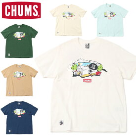 30%OFFセール チャムス CHUMS CH01-2162 LAKESIDE CAMP T-SHIRT レイク サイド キャンプ Tシャツ 半袖 トップス アウトドア キャンプ フェス メンズ レディース ユニセックス 6カラー 国内正規 2023SS