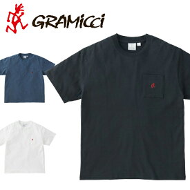 10%OFFセール グラミチ GRAMICCI G301-OGJ ONE POINT TEE ワンポイント Tシャツ ポケT ポケット付き オーガニックコットン ランニングマン 刺繍 グラミッチ カットソー アメカジ アウトドア キャンプ メンズ レディース トップス 半袖 3カラー 国内正規 2023SS