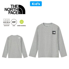ザ・ノース・フェイス THE NORTH FACE NTJ32357 L/S SMALL SQUARE LOGO TEE【10%OFFセール】ロングスリーブ スモール スクエア ロゴ ティー キッズ Tシャツ トップス アウトドア キャンプ ジュニア 男の子 女の子 子供服 UVケア 長袖 130～150cm 4カラー 国内正規 2025SS