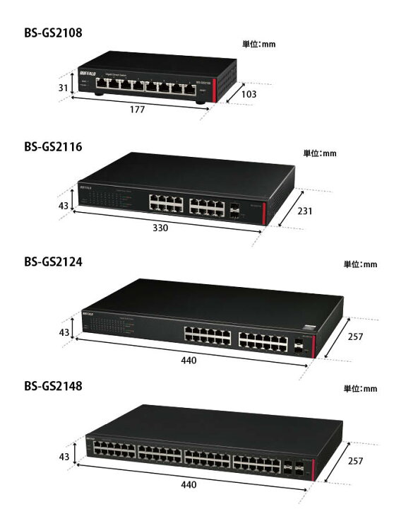 楽天市場】BS-GS2116 法人向け レイヤー2 Giga スマートスイッチ 16 