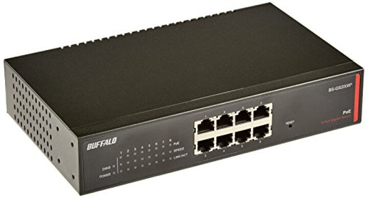 楽天市場】BS-GS2008P BUFFALO レイヤー2 Giga PoE スマートスイッチ 8 