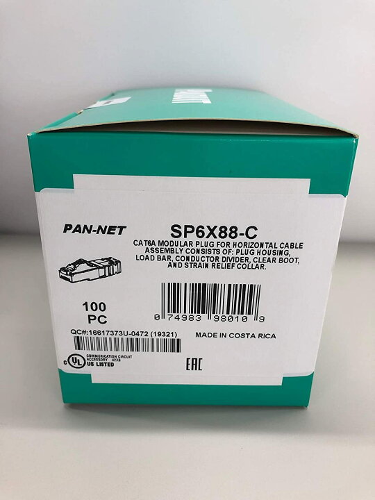 楽天市場】SP6X88-C 【100個入り】 パンドウイット モジュラープラグ 