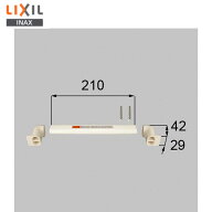 NETJK00035 バー付タオル掛けセット 長さ210ミリ 浴室ドア部品 [KEFAW100用中折ドアSE型用把手セット×1]…