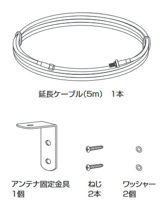 楽天市場】WHC-5C1 アンテナ延長ケーブルセット モニター＆ワイヤレス 