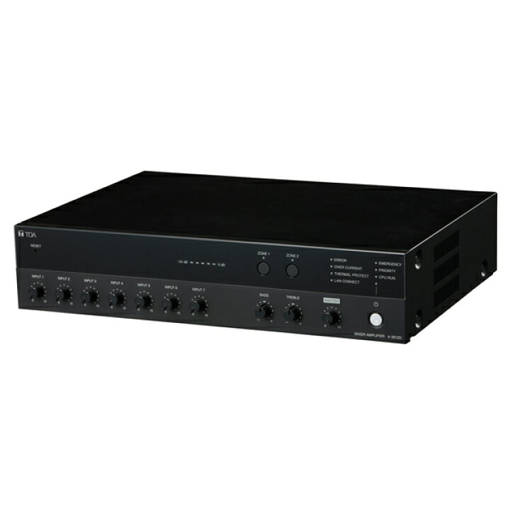 楽天市場】A-3612D TOA PAアンプ 120W 2局 マイク入力4系統 学校 事務 