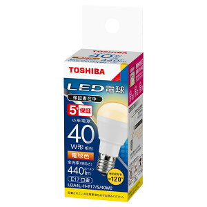 LDA4L-H-E17/S/40W2 LED電球 ミニクリプトン形 電球色 配光角 120 ° 東芝ライテック ( TOSHIBA )