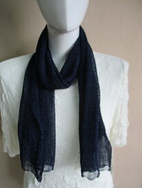 デンチョウ マフラー ストール ニット 洗える 日本製 レディース メンズ ラメ肌 に優しく 良質で品位ある！カメレオンラメ波柄 ニット ストール 15 コン 高級 高品質 旅行用 ギフト プレゼント 母の日 春　夏　おしゃれ 可愛い かわいい お祝い パーティー 国産