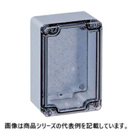 日東工業(FIBOX)[PBE]ポリカボックス 透明カバー付■型式:PBE9-1625□色彩:　カバー/透明　ボデー/グレー色□外径寸法 mm　ヨコ:160　タテ:250　フカサ:90□基板寸法 mm　ヨコ:151　タテ:224□質量 kg:1.1