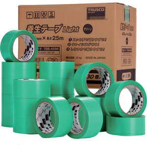TRUSCO(�g���X�R���R)���i�ԁFYL5025-GN���{���e�[�vLight(���C�g)���F�F�O���[�������@(mm)�F��50x����25x����x0.11���S���́F2.8N/10mm���������x�F35.2N/10mm���̔��P�ʁF1���P��(�������F30��)