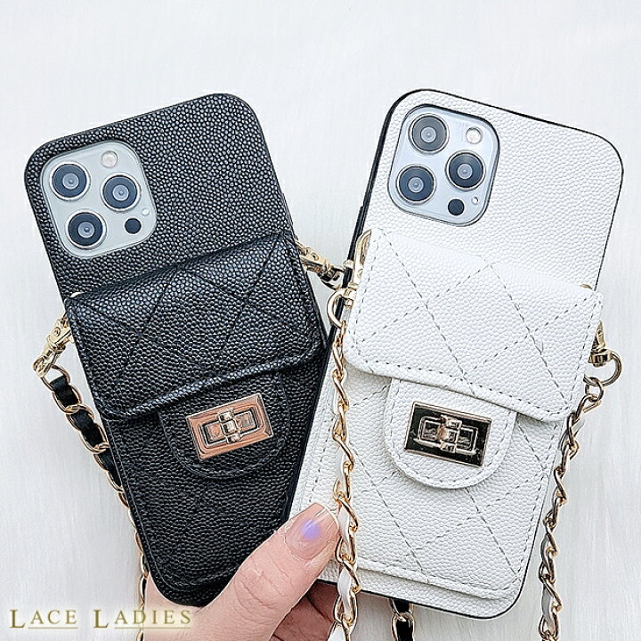 楽天市場】チェーンストラップ カードホルダー付 iPhoneケース 